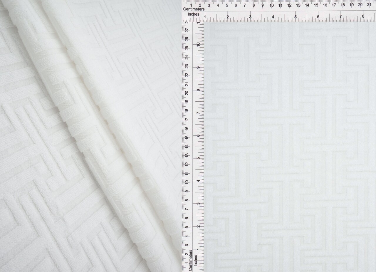 1 Yard Geo Towel Jacquard Knit Fabric 250 GSM, 58/59″ Wide Polyester Spandex Blend